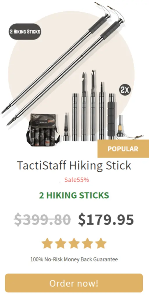 TactiStaff Hiking Stick offer price 