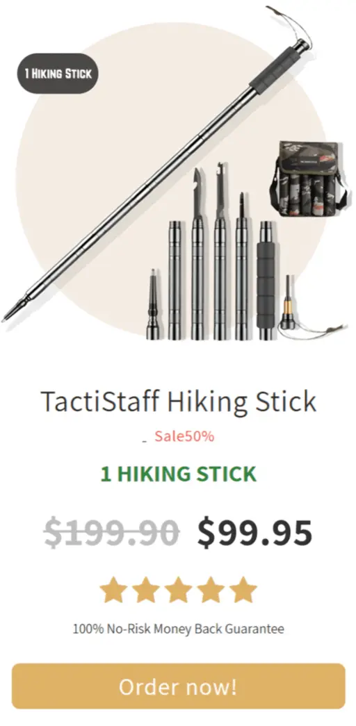 TactiStaff Hiking Stick price 